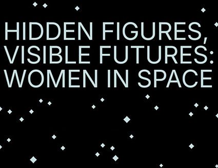 Event poster showing title in white letters on a star field background.